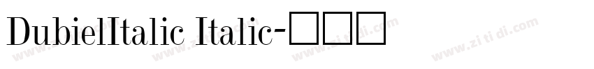 DubielItalic Italic字体转换